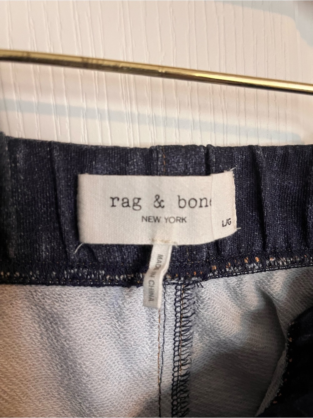 Rag & Bone Miramar French Terry Cotton Sweatpant Illusion Jeans Size Large - Picture 12 of 16